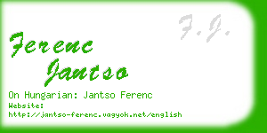 ferenc jantso business card